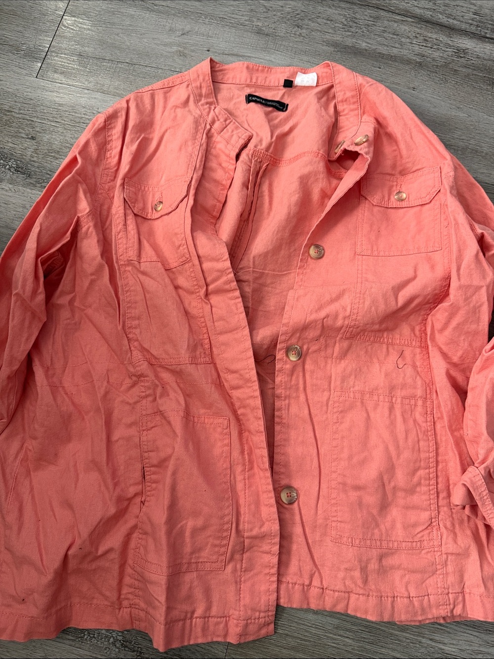 Women's Coral Utility Jacket with Button Front